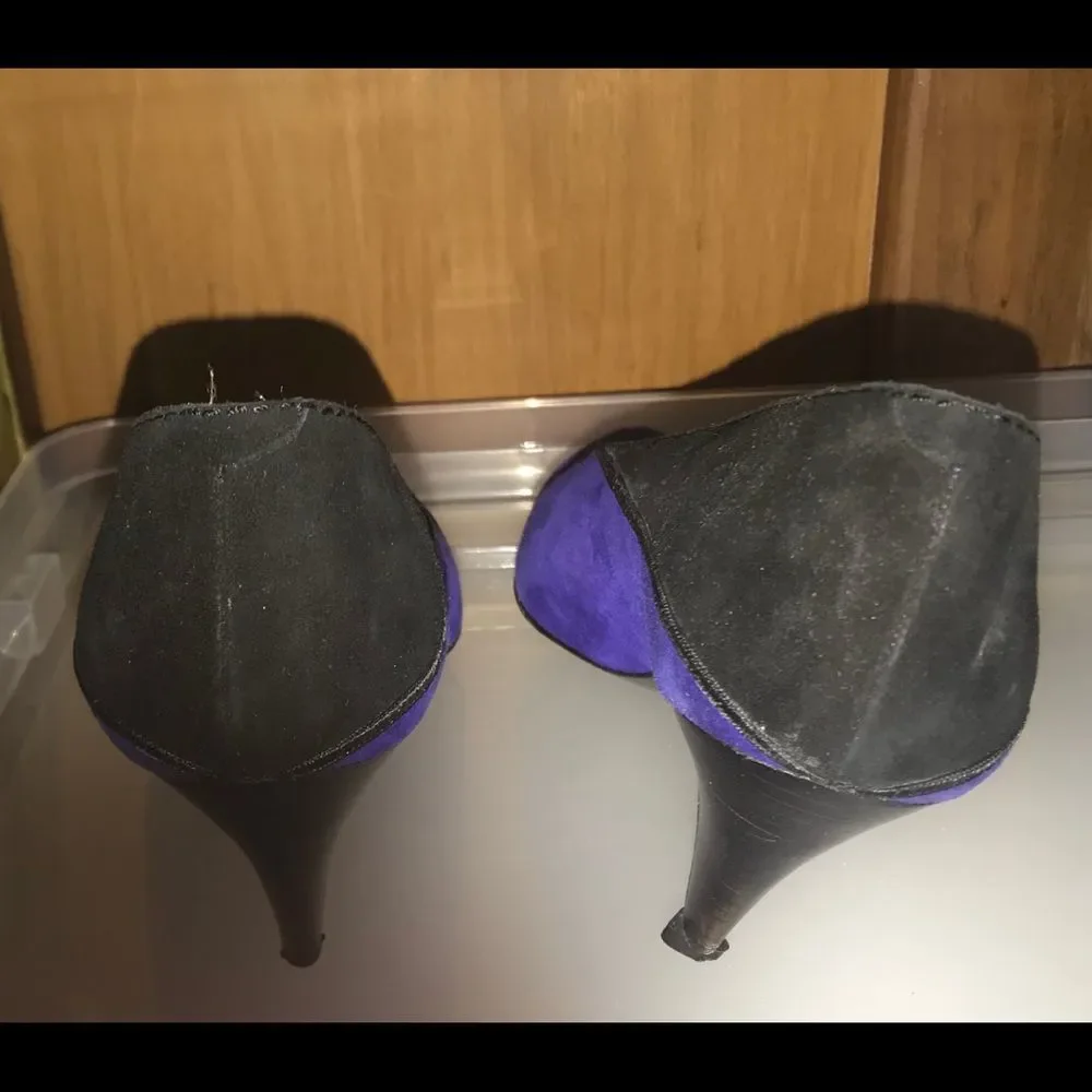 Susan Bennis Shoes Purple Black 8B fit 7B Original Owner - Picture 4 of 9